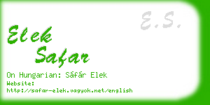 elek safar business card