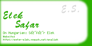 elek safar business card